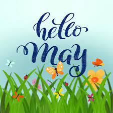  words hello may with grass and butterflies